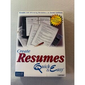 Individual Software Create Resumes Quick & Easy‎ Windows PC CD-ROM New Sealed
